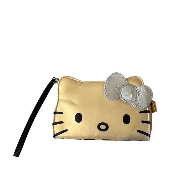 Hello Kitty Gold and Silver Wristlet Wallet Purse - Picture 1 of 4